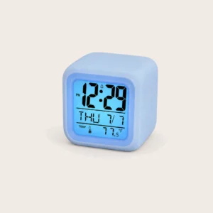 Study Alarm Clock LED Change Digital Glowing Night Light Bedroom