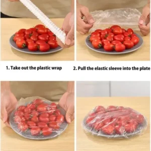 100pcs Disposable Food Cover Plastic Shopper Bags