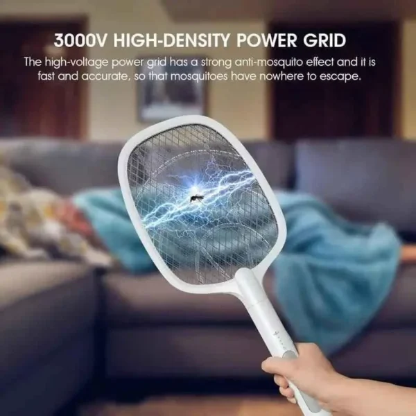 3 Layer Mesh Electric Mosquito Racket with LED Light