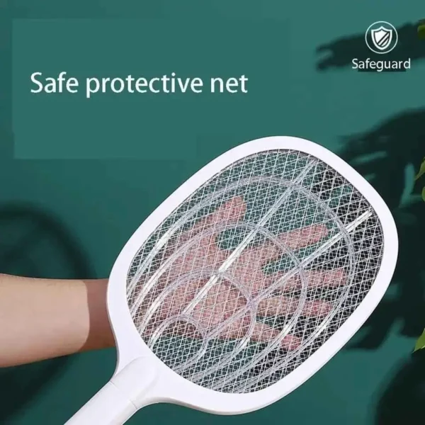 3 Layer Mesh Electric Mosquito Racket with LED Light