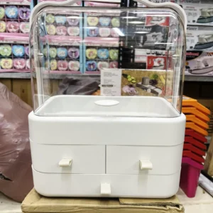 3 drawer double sided cosmetic organizer