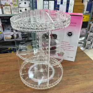 360° Rotating Diamond Cut Cosmetic Organizer (12inch Big Size)