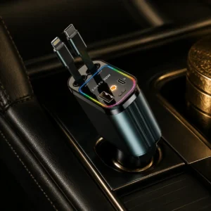 4 in 1 Retractable Fast Car Charger
