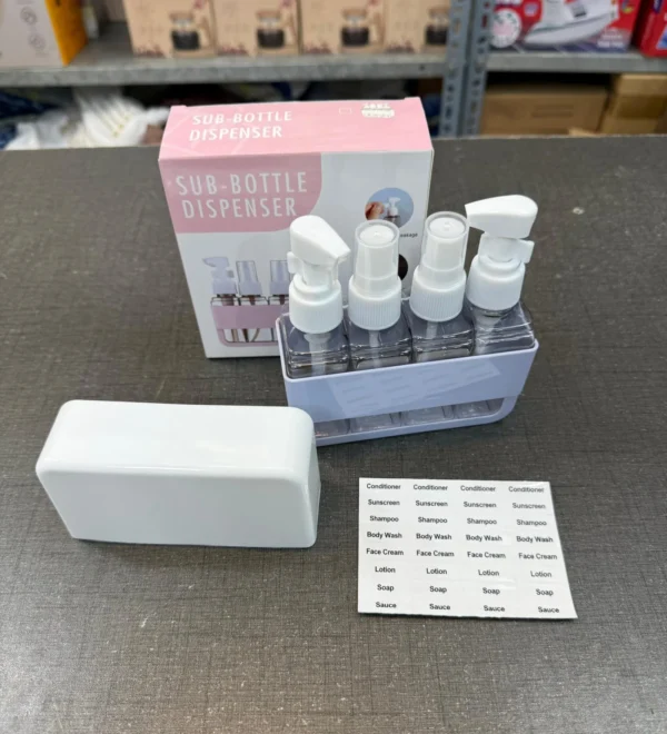 4in1 Leakproof Travel Dispenser Bottle with stickers