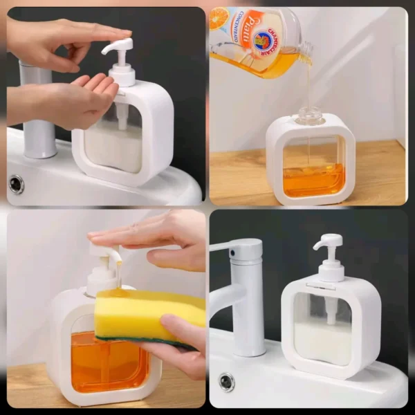500ML Square Shape Liquid Soap Dispenser(Premium Quality)
