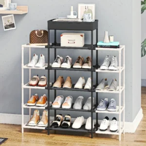 6 Layer Open Metal Shoe Rack