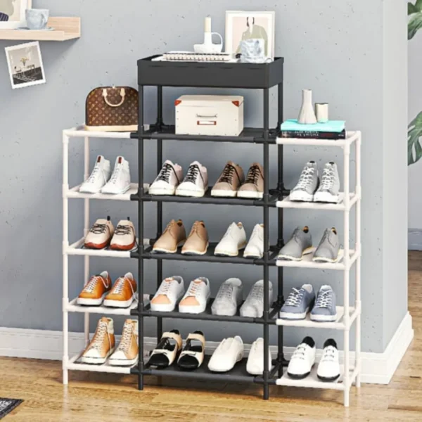 6 Layer Open Metal Shoe Rack