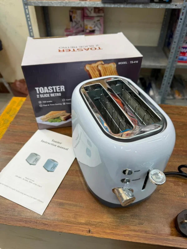 700W 2 Slice Retro Electric Toaster Maker