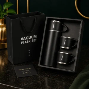 Vacuum Flask Gift Set with 3 Cups