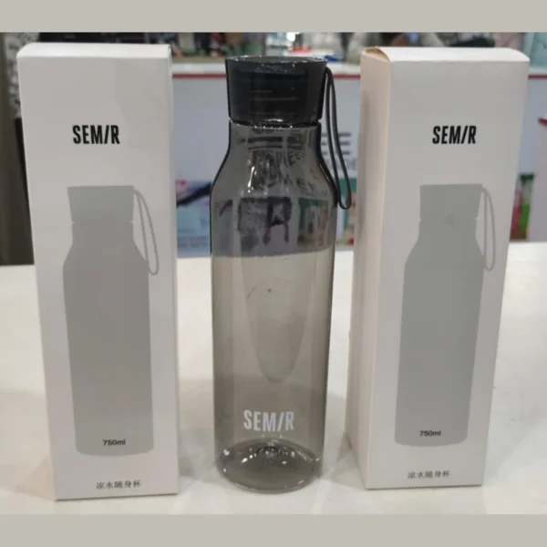 Acrylic Water Bottle with Carry Strap - 750ml