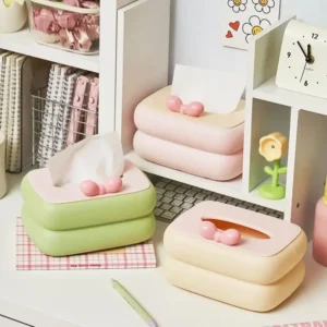 Cute & Fancy Bow Shape Tissue Box