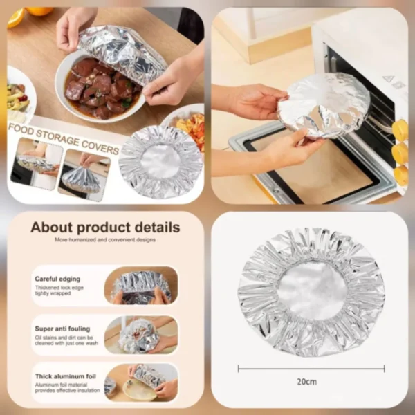 Disposable Aluminium Foil Food Covers - Pack of 100