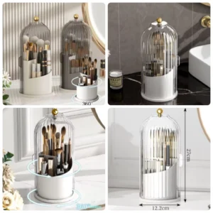 Dustproof Rotating Luxury Brush Holder (Box Packing)
