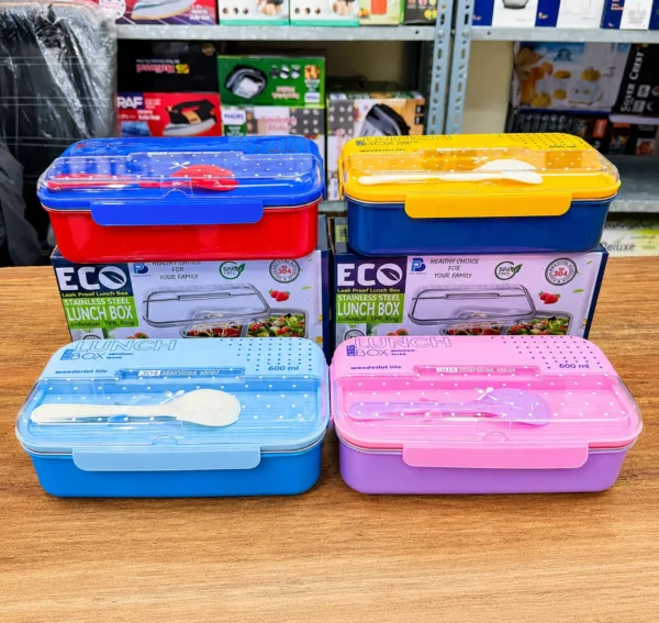 Eco 2 Portion Stainless Steel Lunch Box