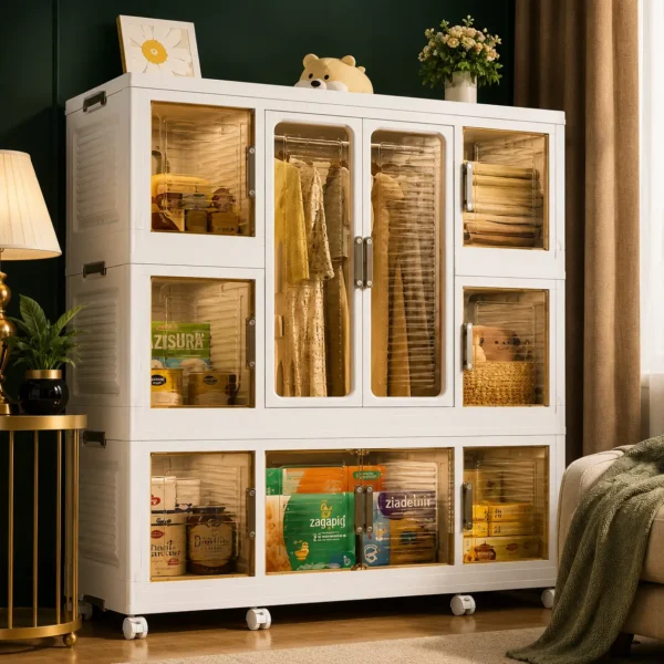 Foldable Compartment Storage Wardrobe