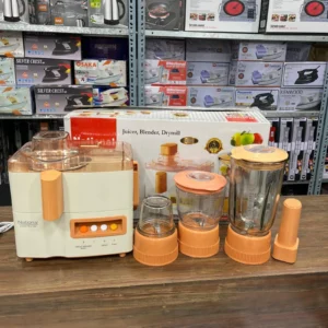 Heavy Duty 4in1 Juicer, Blender, Drymill Machine (100% Copper) (Glass Material)