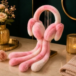Colorful Winter Ear Warmers with Rabbit Ears