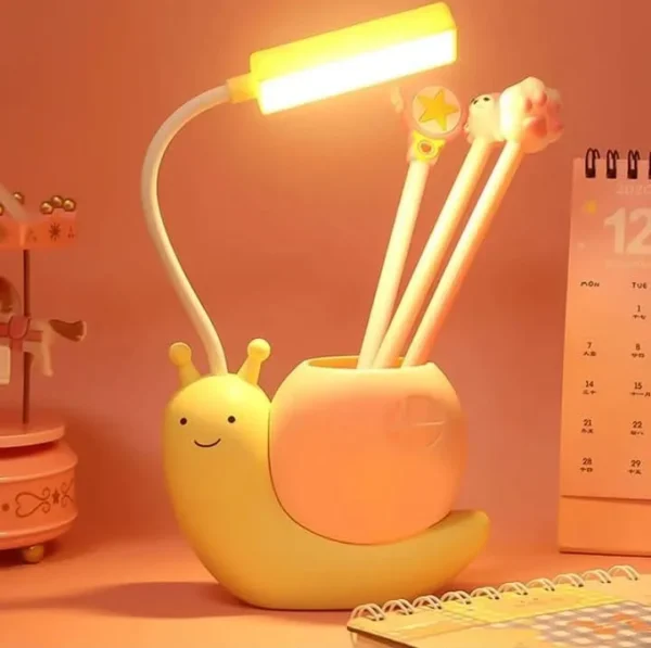 Rechargeable Snail Lamp with Pen Holder