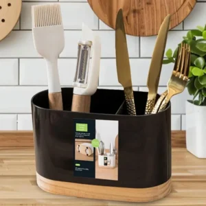 Removable Draining Chopstick Holder, Kitchen Utensil Bucket, Plastic Chopstick Spoon Storage Rack
