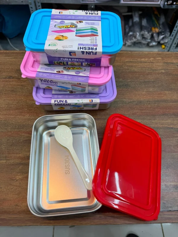 SUS304 Stainless Steel Hot and Cold Kids Lunch Box Single Portion