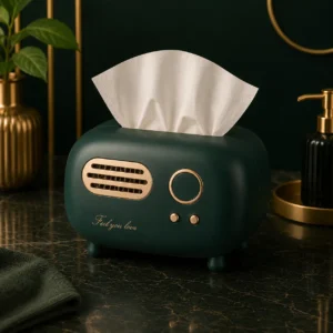 Vintage Radio Tissue Box